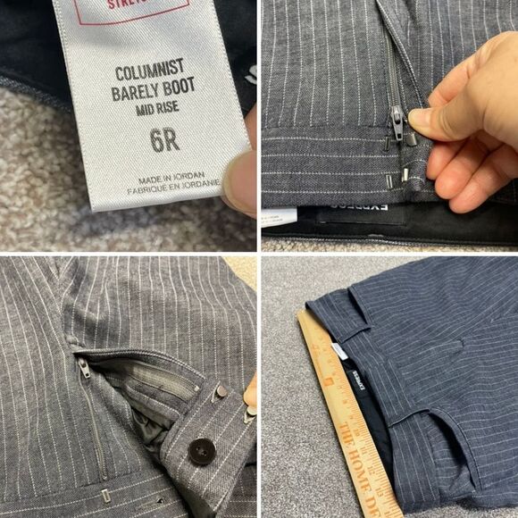 Express womens columnist barley bootcut pants sz 6R pin striped business casual - Picture 10 of 12